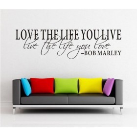   Love the Life You Live Quote Wall Sticker